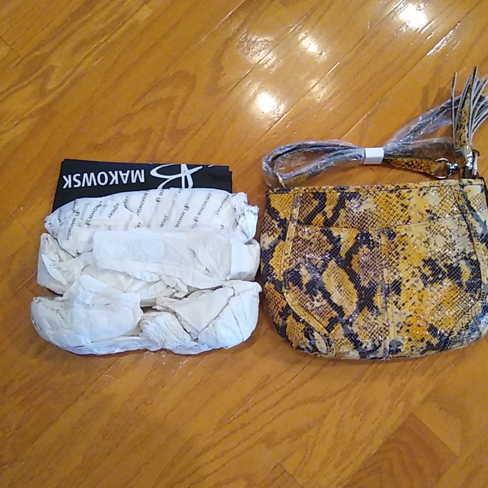 B Makowsky python print leather purse - Picture 11 of 12